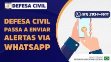 Brasileiro já pode receber alertas da Defesa Civil pelo WhatsApp