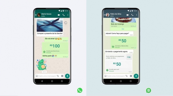 Para utilizar a ferramenta, o usu�rio precisa cadastrar seu cart�o na plataforma Facebook Pay e cadastrar uma senha num�rica (PIN) de seis d�gitos como prote��o (Divulga��o/ Whatsapp).