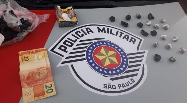 Droga foi apreendida pela Pol�cia Militar (Foto: Cedida/PM).