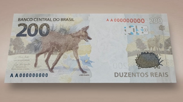 Nova c�dula de R$ 200, lan�ada nesta quarta-feira (2) pelo Banco Central (Reprodu��o).