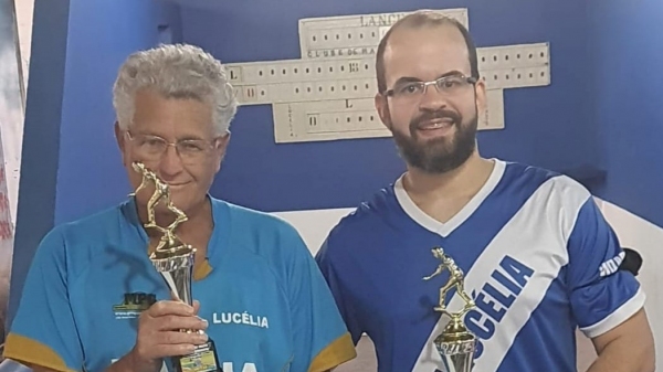 Dupla luceliense William Galego e Edson foi campeã do Torneio (Reprodução/PML).