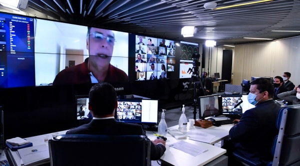 Plen�rio virtual, que centralizou a vota��o remota (Foto: Waldemir Barreto/Ag�ncia Senado).
