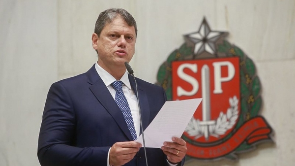 Empossado, governador discursa na Assembleia Legislativa do Estado de So Paulo (GovSP).