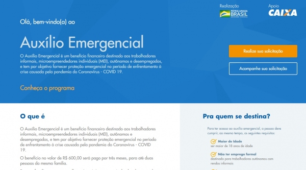 Caixa lan�a site e APP para solicitar aux�lio emergencial de R$ 600