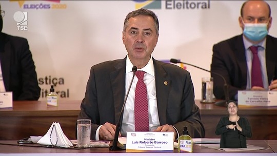 Ministro Lus Roberto Barroso, presidente do Tribunal Superior Eleitoral (Reproduo).