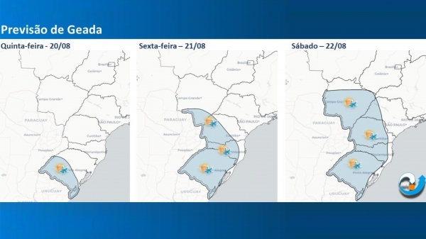 Previs�o � do Centro de Previs�o de Tempo e Estudos Clim�ticos (CPTEC) do Instituto Nacional de Pesquisas Espaciais (INPE) em colabora��o com o Instituto Nacional de Meteorologia (INMET).