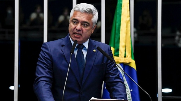 Postagem nas redes sociais do parlamentar informou sobre a morte cerebral do senador (Imagem: Senado Federal).