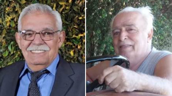 Os irmos gmeos Percyval Lopes e Percy Lopes Junior, de 72 anos (Reproduo: Funerria Luclia).