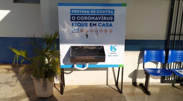 Lavat�rio instalado pela Sabesp na UPA de Presidente Prudente, que ser� instalado, tamb�m, no Posto de Sa�de de Luc�lia (Da Assessoria).