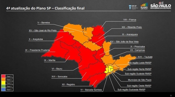Nova configura��o do Plano S�o Paulo, com vig�ncia a partir da pr�xima segunda-feira (Governo de SP).