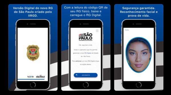 Aplicativo RG Digital SP pode ser baixado no smartphone pelo Google Play e Apple Store (Reprodu��o).