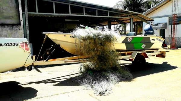 Pol�cia Militar Ambiental divulgou resultados das opera��es realizadas na piracema (Divulga��o/PM Ambiental).